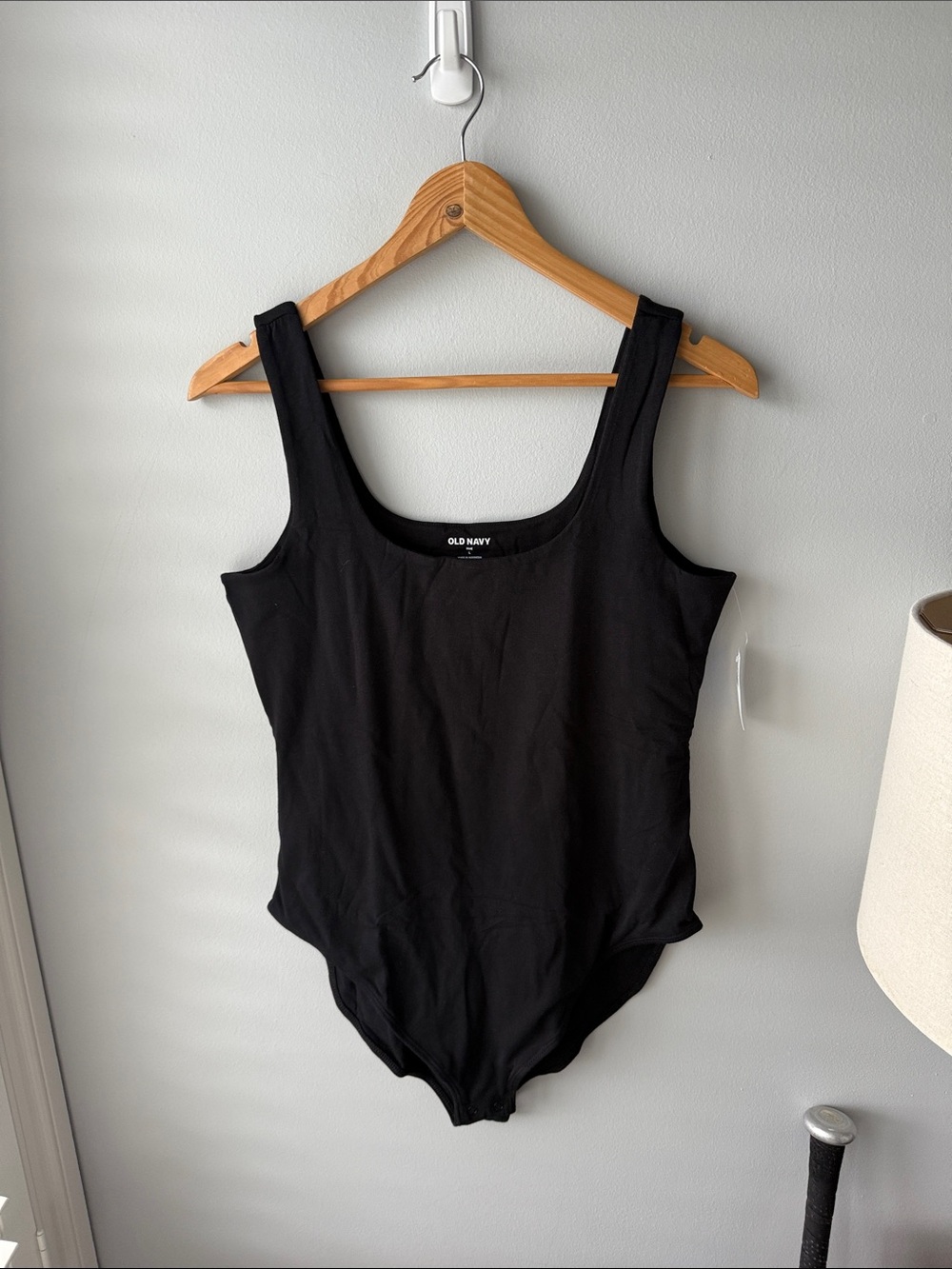 Old Navy Black Double-Layer Scoop-Neck Bodysuit NWT‎ - Picture 4 of 11